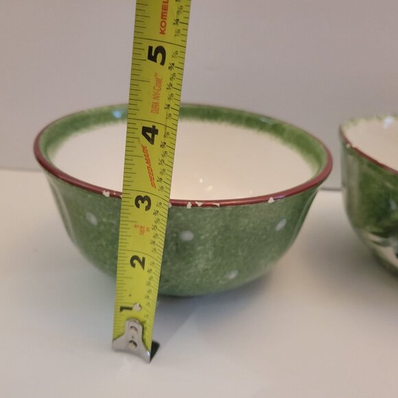 The Cellar Set Of 2 Christmas-Themed Ceramic Bowls Snowy Cabin & Pine Design - Picture 7 of 7